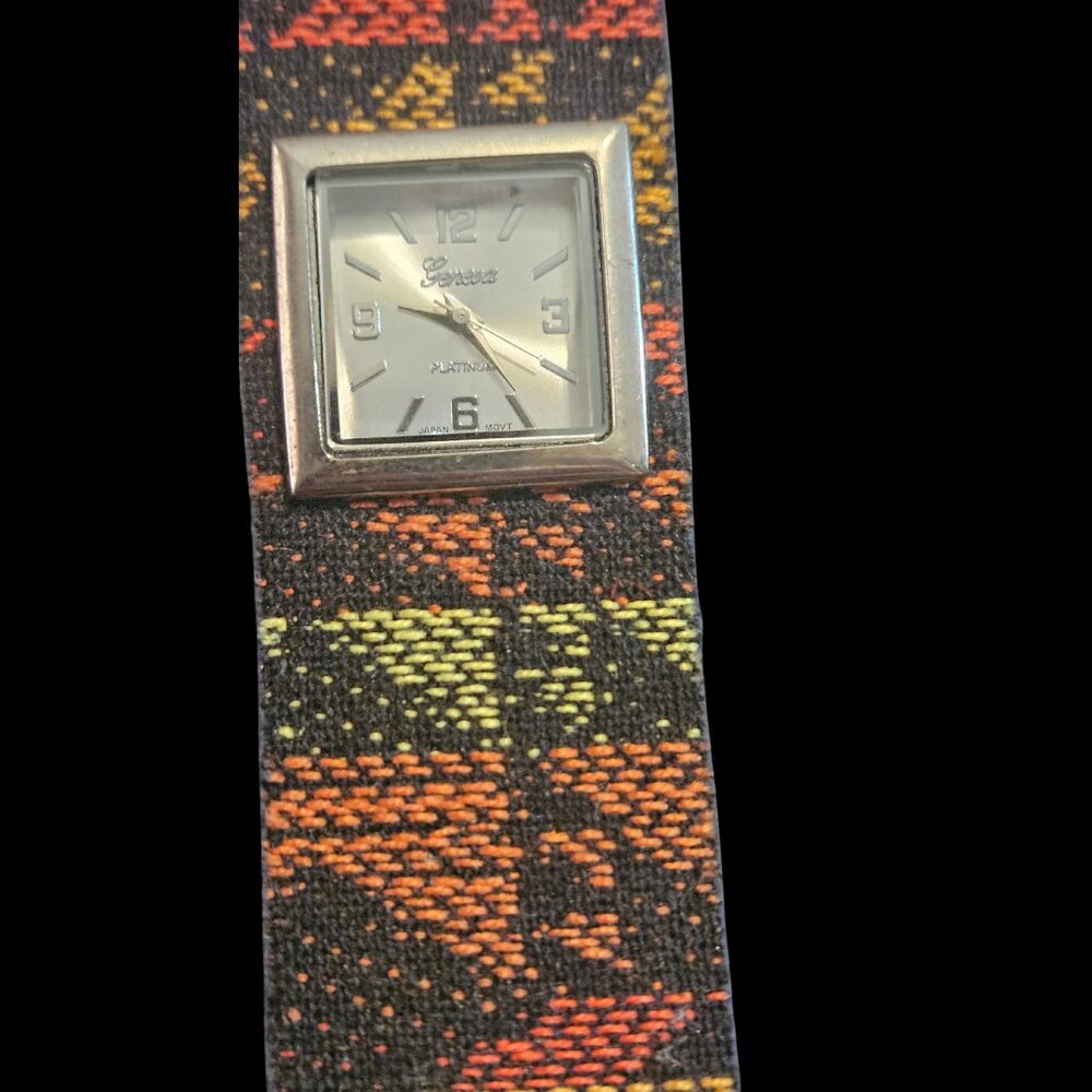 Premier Designs Serac Tribal Fabric Wrap Watch (NWOT – Needs Battery)